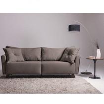 Sofá fixo Gales 2,30m Tecido Veludo Pés Imbuia