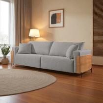 Sofá Fixo Heitor 4 Lugares Luxo Pé de Metal 2,60m Castellar Móbile