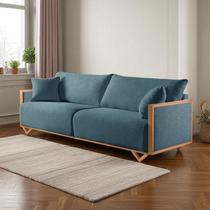 Sofá Fixo Lara 3 Lugares Luxo 2,30m Castellar Móbile Sofá Fixo Lara 3 Lugares Luxo 2,30m Castellar Móbile