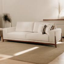 Sofá Fixo Magnus 3 Lugares Luxo 1,90m Bege Claro Sofá Fixo Magnus 3 Lugares Luxo 1,90m Bege Claro