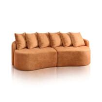 Sofá Fixo Merlin Modelo Orgânico 2.46m Linho JC Estofados