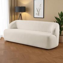 Sofá Fixo Noah 3 Lugares Luxo 1,80m Castellar Móbile Branco material sintético Off White Sofá Fixo Noah 3 Lugares Luxo 1,80m Castellar Móbile Branco material sintético Off White