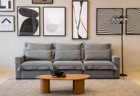 Sofá France - Linho Scott Grafite