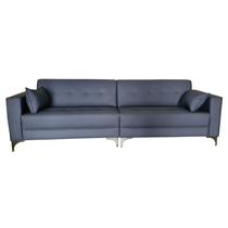 Sofá Gianni Bipartido Tecido Acquablock Pé Aço Cromado 350cm