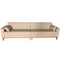 Sofá Gianni Bipartido Tecido Acquablock Pé Base Madeira 240cm Sofá Gianni Bipartido Tecido Acquablock Pé Base Madeira 240cm