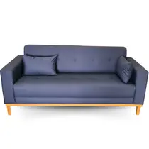 Sofá Gianni Tecido Acquablock Pé Base Madeira 200cm