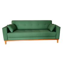 Sofá Gianni Tecido Acquablock Pé Base Madeira 220cm