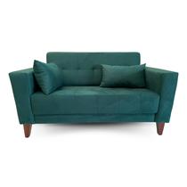 Sofá Gianni Tecido Suede Pé Trapézio Escuro 140cm