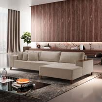 Sofá Grécia com Chaise Bouclê 2,90M