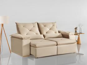 Sofa Grecia Retratil e Reclinavel 2,00 Metros Kasa Comigo Cor Bege