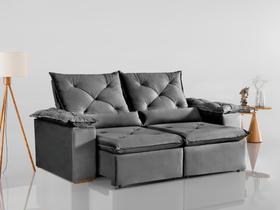 Sofa Grecia Retratil e Reclinavel 2,00 Metros Kasa Comigo Cor Cinza