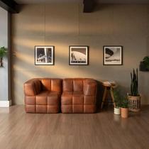 Sofá Guldi Popup com 2 Módulos Canto material sintético Caramelo