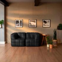 Sofá Guldi Popup com 2 Módulos Canto material sintético Preto