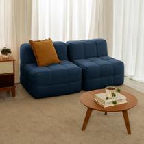 Sofá Guldi Popup com 2 Módulos Centrais Linho Azul