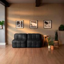 Sofá Guldi Popup com 2 Módulos Centrais material sintético Preto