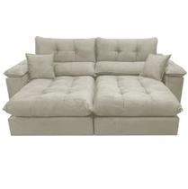 Sofá Harissa com Molas Ensacadas 4 Lugares Retrátil e Reclinável 250cm Tecido Veludo Ferreira Sofá Harissa com Molas Ensacadas 4 Lugares Retrátil e Reclinável 250cm Tecido Veludo Ferreira