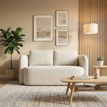 Sofá Helio 2 Lugares 160CM Bege Suede D'Rossi Sofá Helio 2 Lugares 160CM Bege Suede D'Rossi