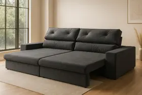Sofá Hera Retrátil e Reclinável 4 Lugares Suede 230cm