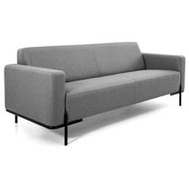 Sofá Herval Line, 3 Lugares, Linho Chumbo Sofá Herval Line, 3 Lugares, Linho Chumbo