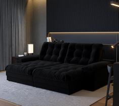 Sofá Houston Retrátil e Reclinável 3 Lugares Suede 210cm Abertura 140cm