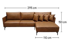 Sofá Ibiza Couro Caramelo 295M Sofá Ibiza Couro Caramelo 295M