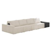 Sofá Ilha 4 Lugares Living 432cm Modulado Lary Bouclê Pu Pto K01 Cor Bege Sofá Ilha 4 Lugares Living 432cm Modulado Lary Bouclê Pu Pto K01 Cor Bege