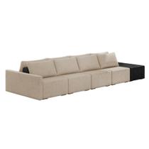 Sofá Ilha 4 Lugares Living 512cm Modulado Lary Linho Pu Pto K01 Cor Bege Sofá Ilha 4 Lugares Living 512cm Modulado Lary Linho Pu Pto K01 Cor Bege