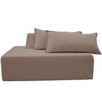 Sofa Ilha Caribe Modular Sala de Estar Bouclé Bege