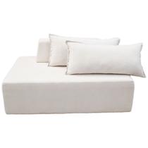 Sofa Ilha Caribe Modular Sala de Estar Bouclé Off White Sofa Ilha Caribe Modular Sala de Estar Bouclé Off White