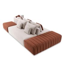 Sofá Ilha Modular Living ou Sala 10 Lugares c/ Puffs Premium