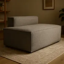 Sofá Ilha Pequeno Decorativo de Luxo Moderno Reforçado Linho Mileto