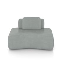 Sofá Ilha Sala de Estar Dakota 174cm Modulado Encosto Almofada Solta PU Cinza G33 - Gran Belo Sofá Ilha Sala de Estar Dakota 174cm Modulado Encosto Almofada Solta PU Cinza G33 - Gran Belo