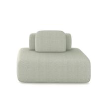 Sofá Ilha Sala de Estar Modulado Dakota 142cm Encosto Almofada Solta Bouclê OffWhite G33 - Gran Belo Sofá Ilha Sala de Estar Modulado Dakota 142cm Encosto Almofada Solta Bouclê OffWhite G33 - Gran Belo
