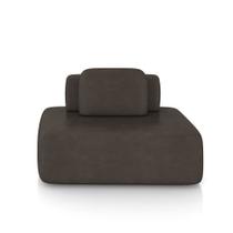 Sofá Ilha Sala de Estar Modulado Dakota 142cm Encosto Almofada Solta PU Marrom G33 - Gran Belo Sofá Ilha Sala de Estar Modulado Dakota 142cm Encosto Almofada Solta PU Marrom G33 - Gran Belo