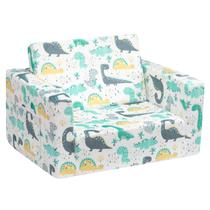 Sofá infantil ALIMORDEN 2 em 1 Flip Out Cuddly Sherpa Dinosaur