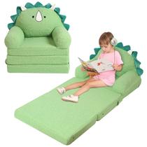 Sofá infantil dobrável MOMCAYWEX Triceratops com espuma dobrável