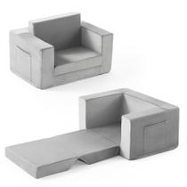 Sofá infantil Zorvoxz Cadeira infantil 2 em 1 de 1 a 3 anos de lã macia Sofá infantil Zorvoxz Cadeira infantil 2 em 1 de 1 a 3 anos de lã macia