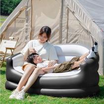 Sofá Inflável 2 Lugares Poltrona Puff Assento Encosto il Camping Dormir Deitar Sala Descanso Sofá Inflável 2 Lugares Poltrona Puff Assento Encosto il Camping Dormir Deitar Sala Descanso