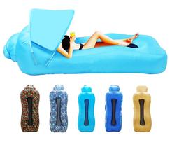 Sofá inflável baoinse com guarda-sol 190x70x50 cm azul Sofá inflável baoinse com guarda-sol 190x70x50 cm azul