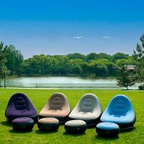 Sofá Inflável Leve Portátil Com Encosto Para Relaxar