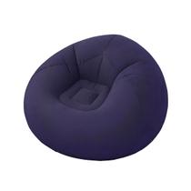 Sofá Inflável Puff Poltrona Aveludado Descanso Aconchego Cor:Azul Marinho Sofá Inflável Puff Poltrona Aveludado Descanso Aconchego Cor:Azul Marinho