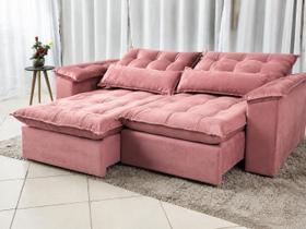 Sofá Ipanema 1,50 m Retrátil e Reclinável 2 Módulos Cor:Rosa