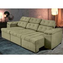 Sofá Itália 2,25 m Retrátil Reclinável Suede com molas- Sofá na Web