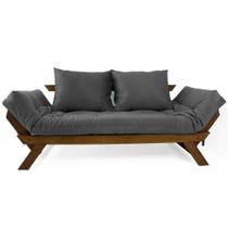 Sofá Japão Futon Acquablock Madeira Cor Imbuia D33