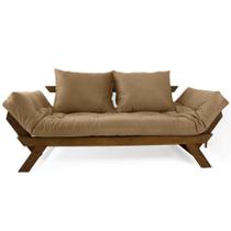 Sofá Japão Futon Acquablock Madeira Cor Imbuia D33