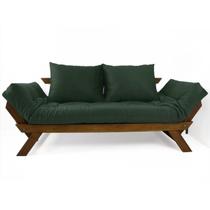 Sofá Japão Futon Verde Militar Em Madeira Maciça Imbuia Sofá Japão Futon Verde Militar Em Madeira Maciça Imbuia