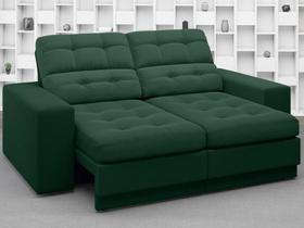 Sofá Jobim 1,70m Assento Retrátil e Reclinável Velosuede Verde - NETSOFAS