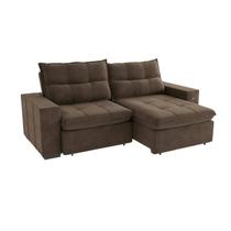 Sofá Kairo Kappesberg 2,6m Veludo Marrom Sofá Kairo Kappesberg 2,6m Veludo Marrom