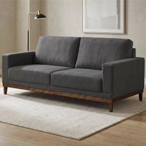 Sofá Kayrós 180cm 3 Lugares D05 Suede Cinza - Mpozenato Sofá Kayrós 180cm 3 Lugares D05 Suede Cinza - Mpozenato