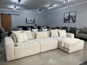 Sofá Lançamento 3,00 Chaise Modular bouclé